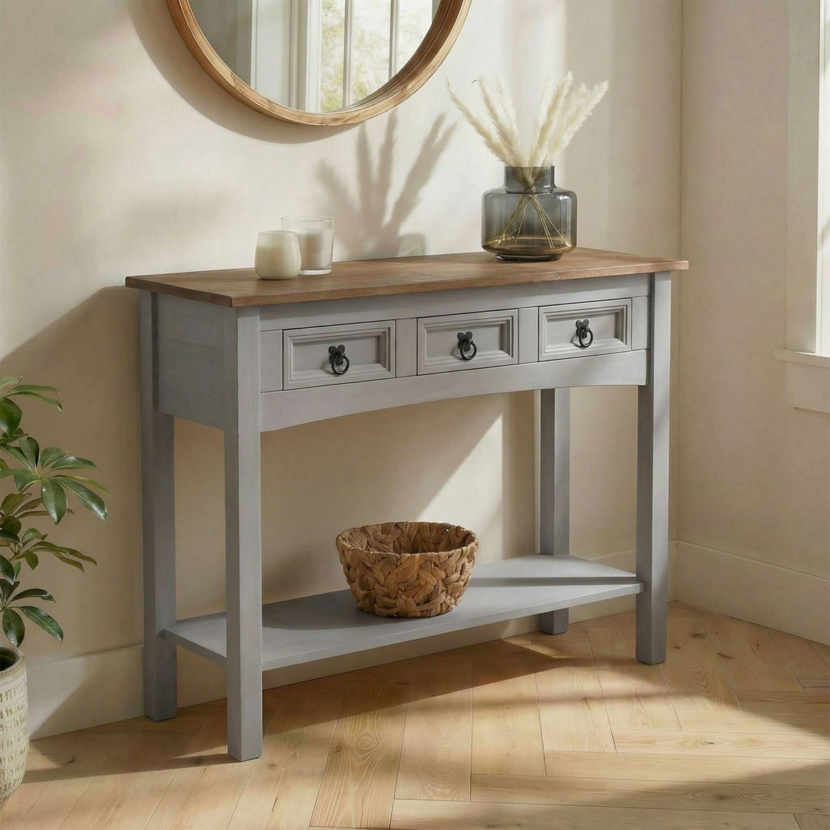 KONSOLENTISCH RAMON graubraun - Graubraun, Holz (32/122/73cm) - CARO-Möbel