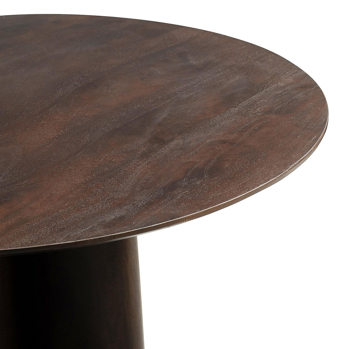 MASSIVER ESSTISCH - Mango massiv - Dunkelbraun/Braun, Holz (120/120/76cm) - home24