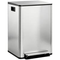 MÜLLEIMER DE-08935 2x30 L, Soft-Close, fingerabdrucksicher Silber - Silberfarben, Metall (37.5/66.8/47.7cm) - ComfortXL
