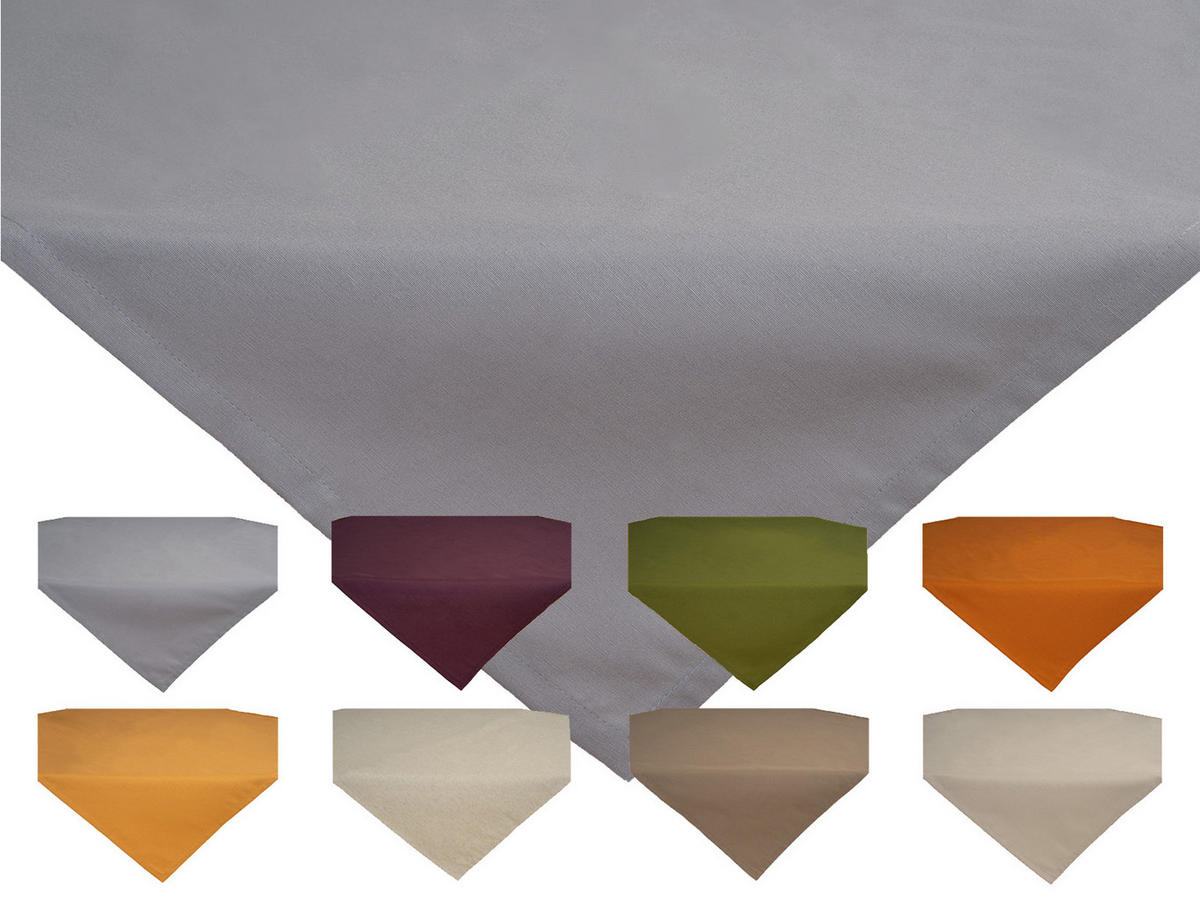 MITTELDECKE Wunschton silber 80/80 cm - Grau, Textil (80/80cm) - beties Heimtextil