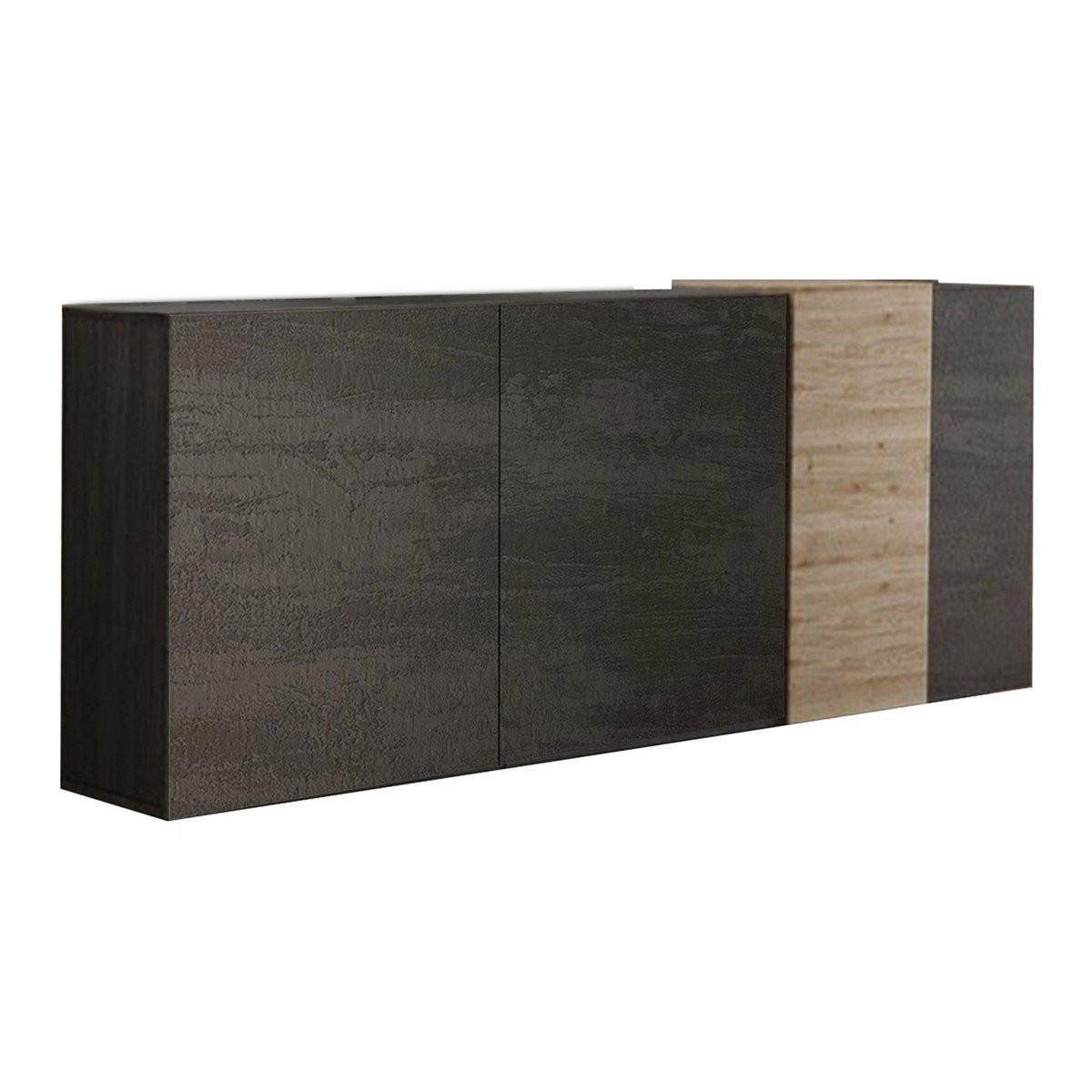 SIDEBOARD 3 Türen Pluton - L181 cm - Apfelbaumfarben, Holzwerkstoff (44/84/181cm) - Calicosy