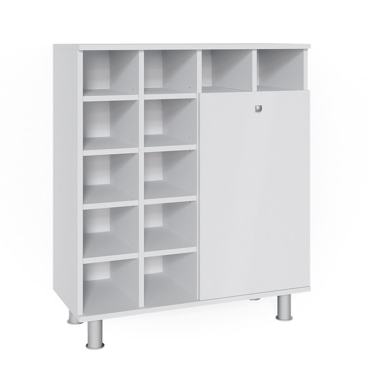 BADSCHRANK Fynn Weiß 78.4 x 91.6 cm - Weiß, Holzwerkstoff (78.4/91.6/34cm) - Vicco
