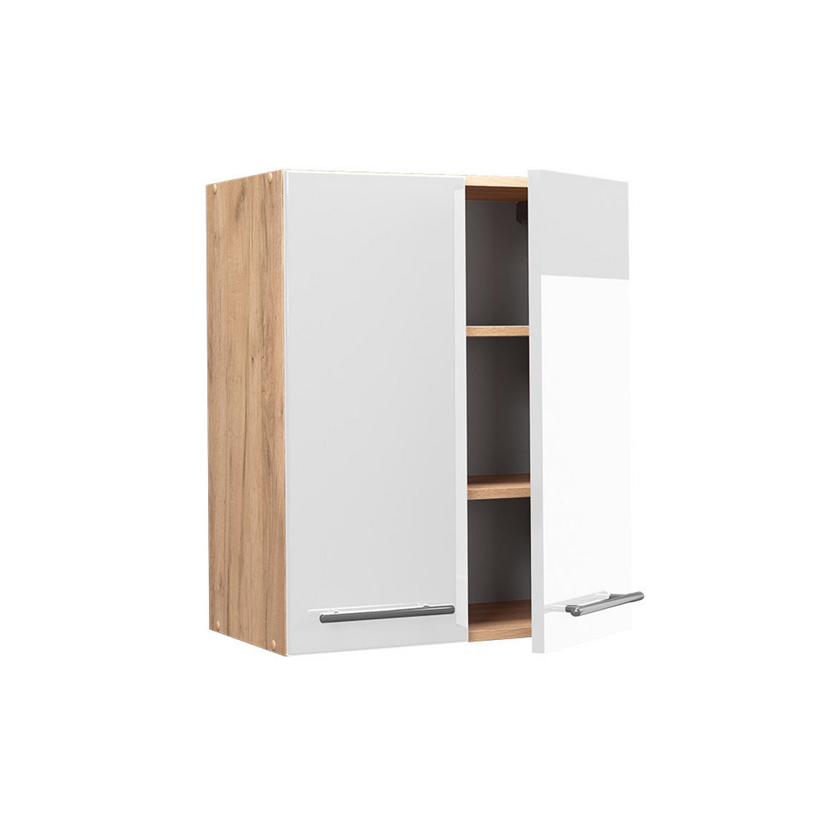 HÄNGESCHRANK Fame-Line Weiß Hochglanz 60 cm - Honigeiche/Weiß Hochglanz, Holzwerkstoff (60/72/34.1cm) - Vicco