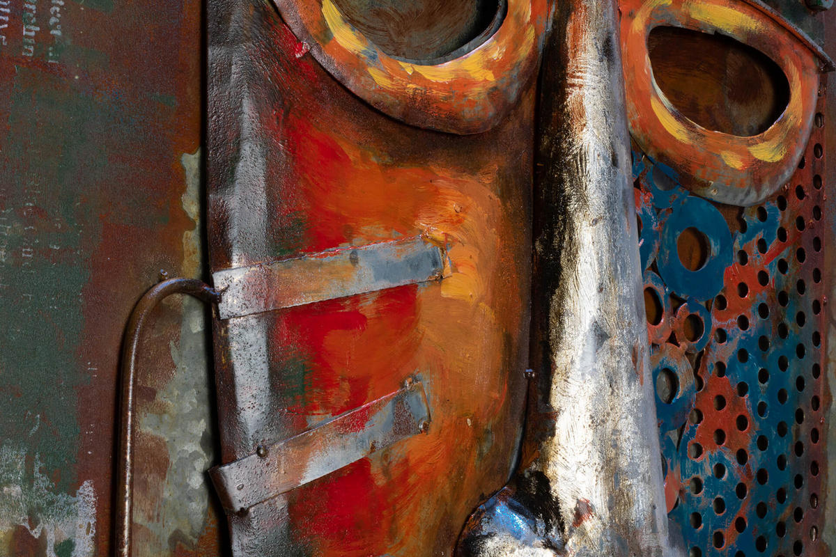 METALLBILD Bunt 120/60 cm - Multicolor, Metall (6/60cm) - KUNSTLOFT