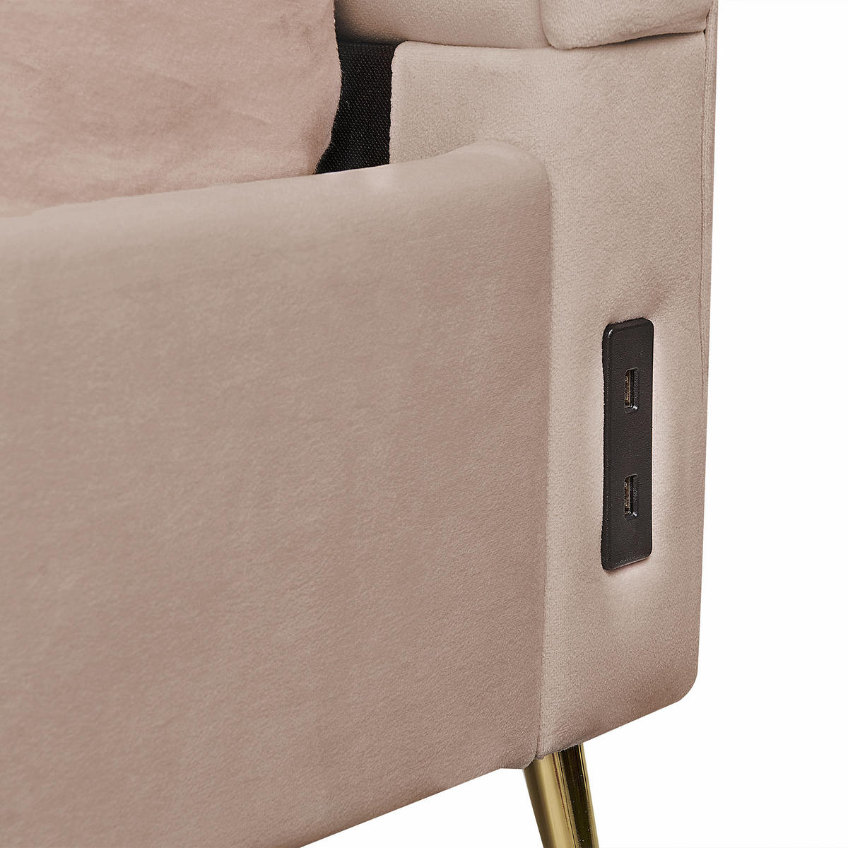 POLSTERBETT 140/200cm Taupe Miribel - Taupe, Textil (140/200cm) - Beliani