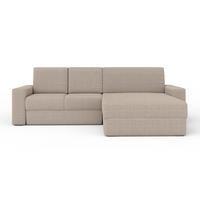 ECKSOFA TOCO XL 275/170 cm in Cord Beige rechts - Beige, Holz/Holzwerkstoff (275/170cm) - Deine Möbel 24