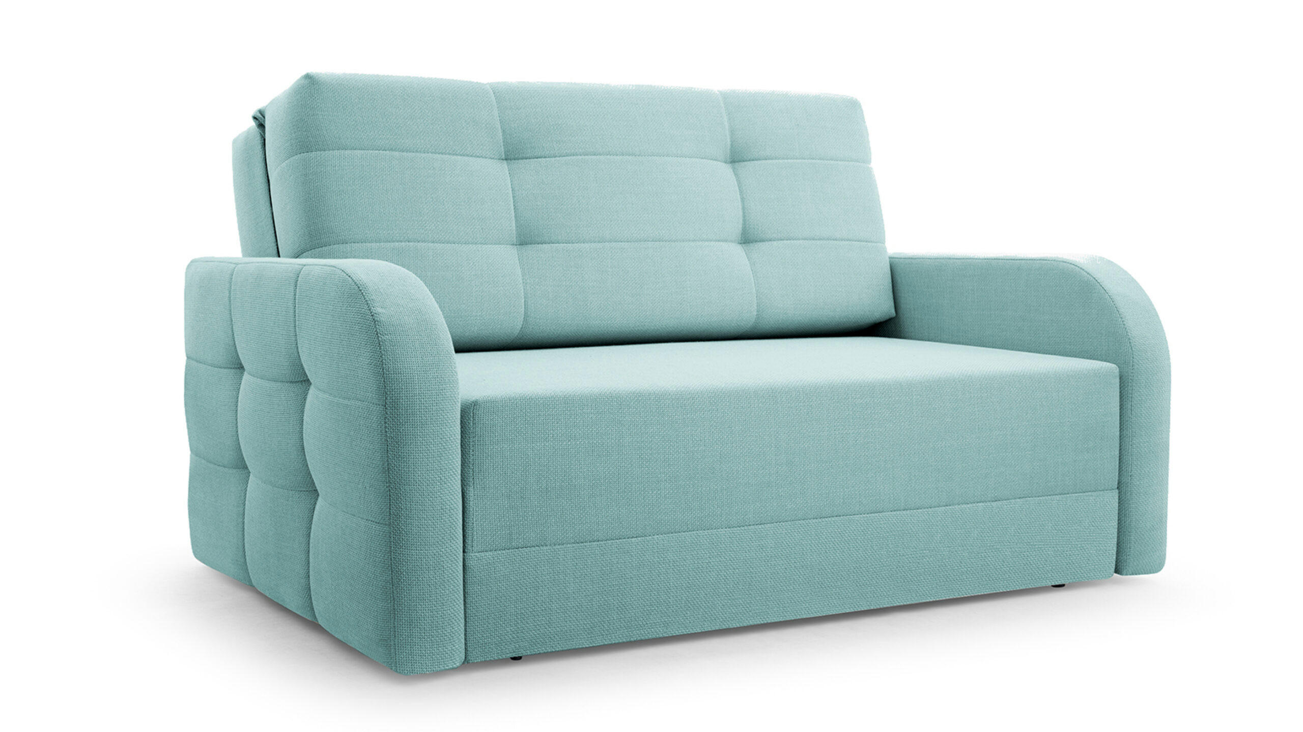 SCHLAFSOFA Porto 120 - Hellblau (BRAGI 80) - Hellblau, Holz (141/90/100cm) - Möblo