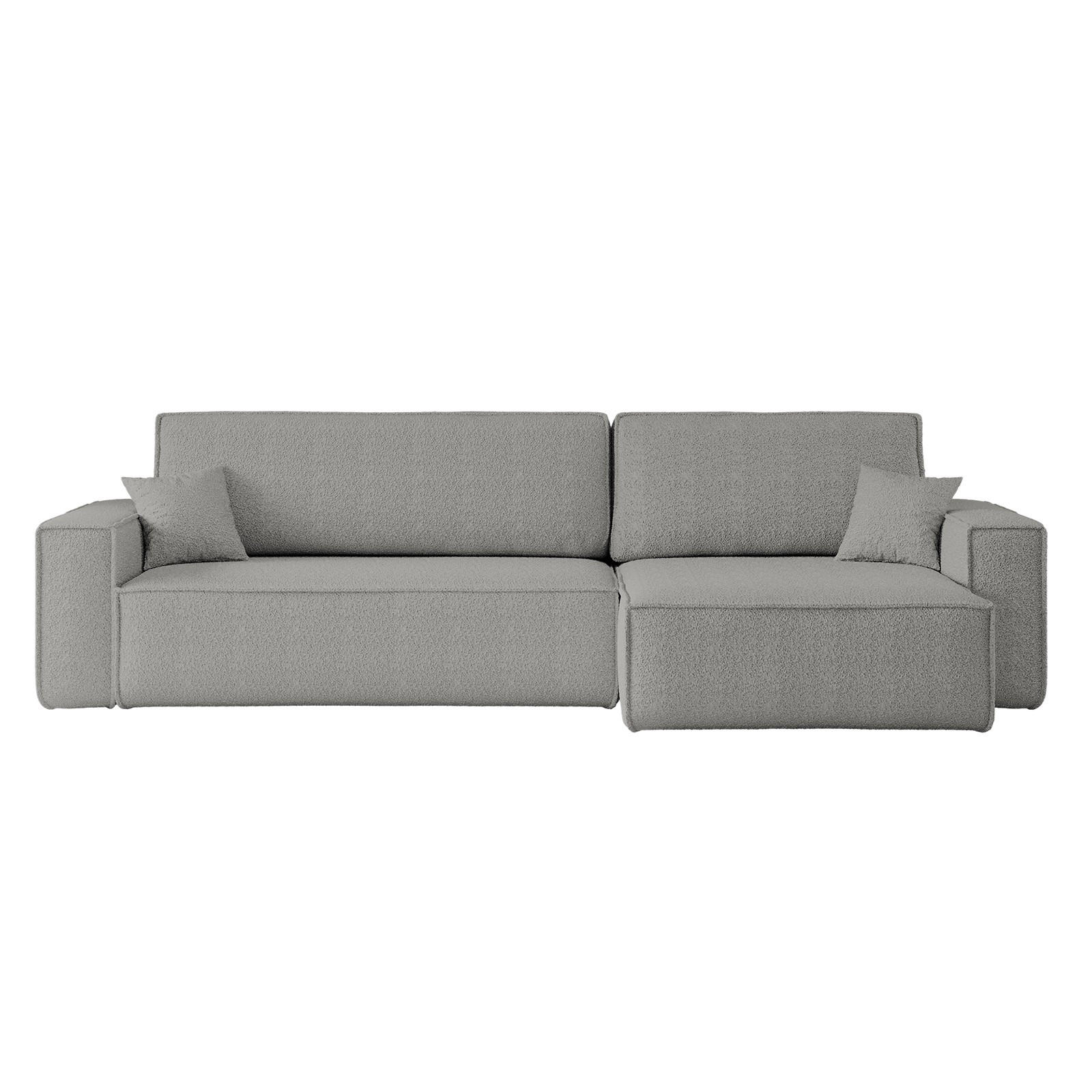 ECKSOFA Mit Schlaffunktion Und Bettkasten, Eckcouch BEST XL Stoff Quelle Grau Rechts - Schwarz/Grau, Holz/Kunststoff (142/142cm) - Kaiser Möbel