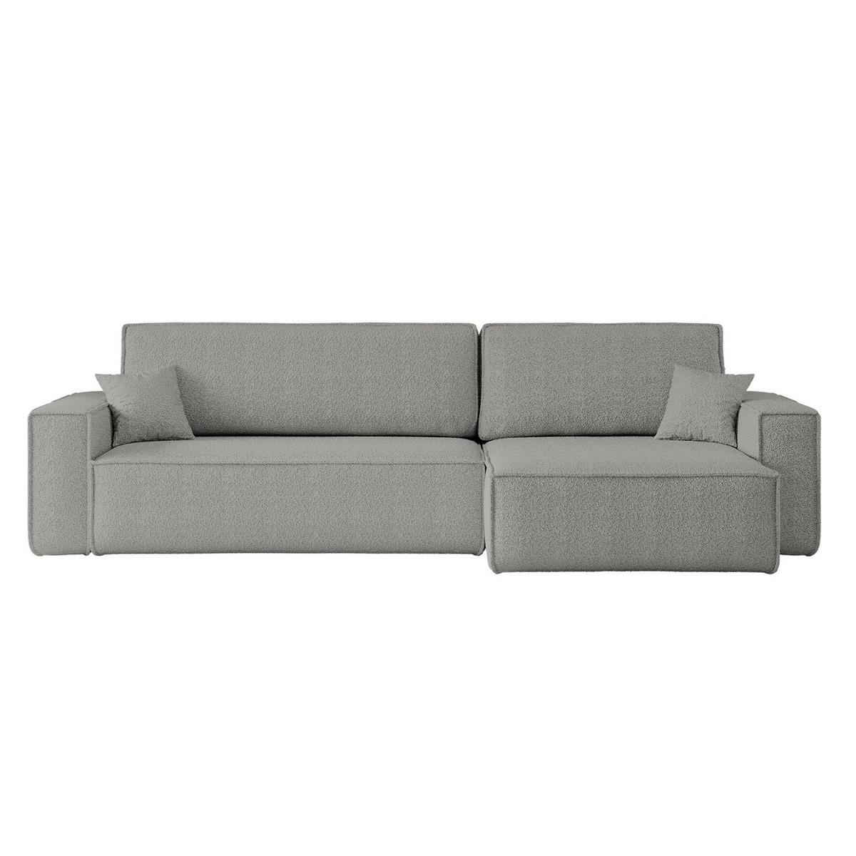 ECKSOFA Mit Schlaffunktion Und Bettkasten, Eckcouch BEST XL Stoff Quelle Grau Rechts - Schwarz/Grau, Holz/Kunststoff (142/142cm) - Kaiser Möbel