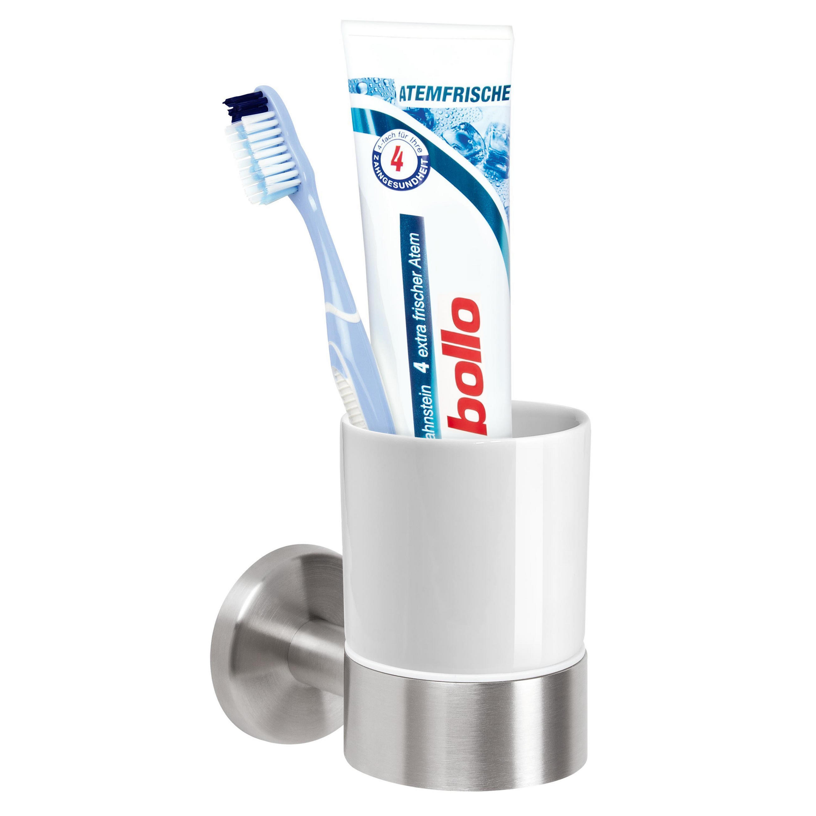 BECHERHALTER PIAZZA, weiß, Keramik - Weiß, Metall (7/12/11cm) - bremermann