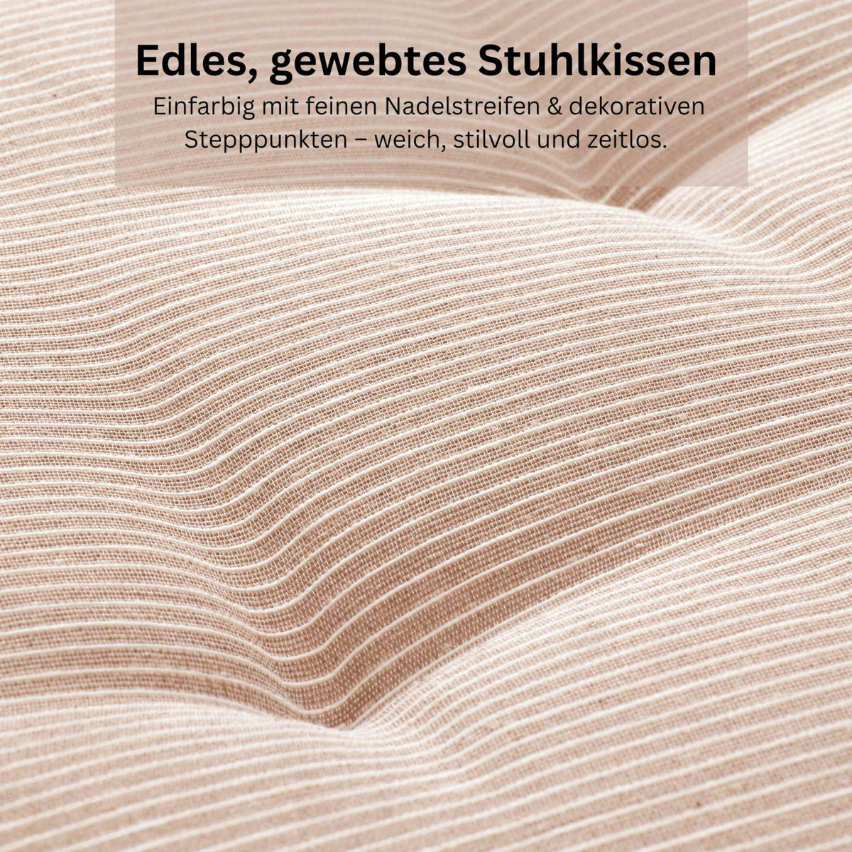 SITZKISSEN 2er Set Needlestripe rose - 40x40 cm - Rosa, Textil (40/40/3cm) - Esprit