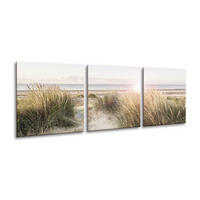 BILDER-SET aus Glas je 50x50 cm Strand beige - Beige, Glas (150/50cm) - artissimo