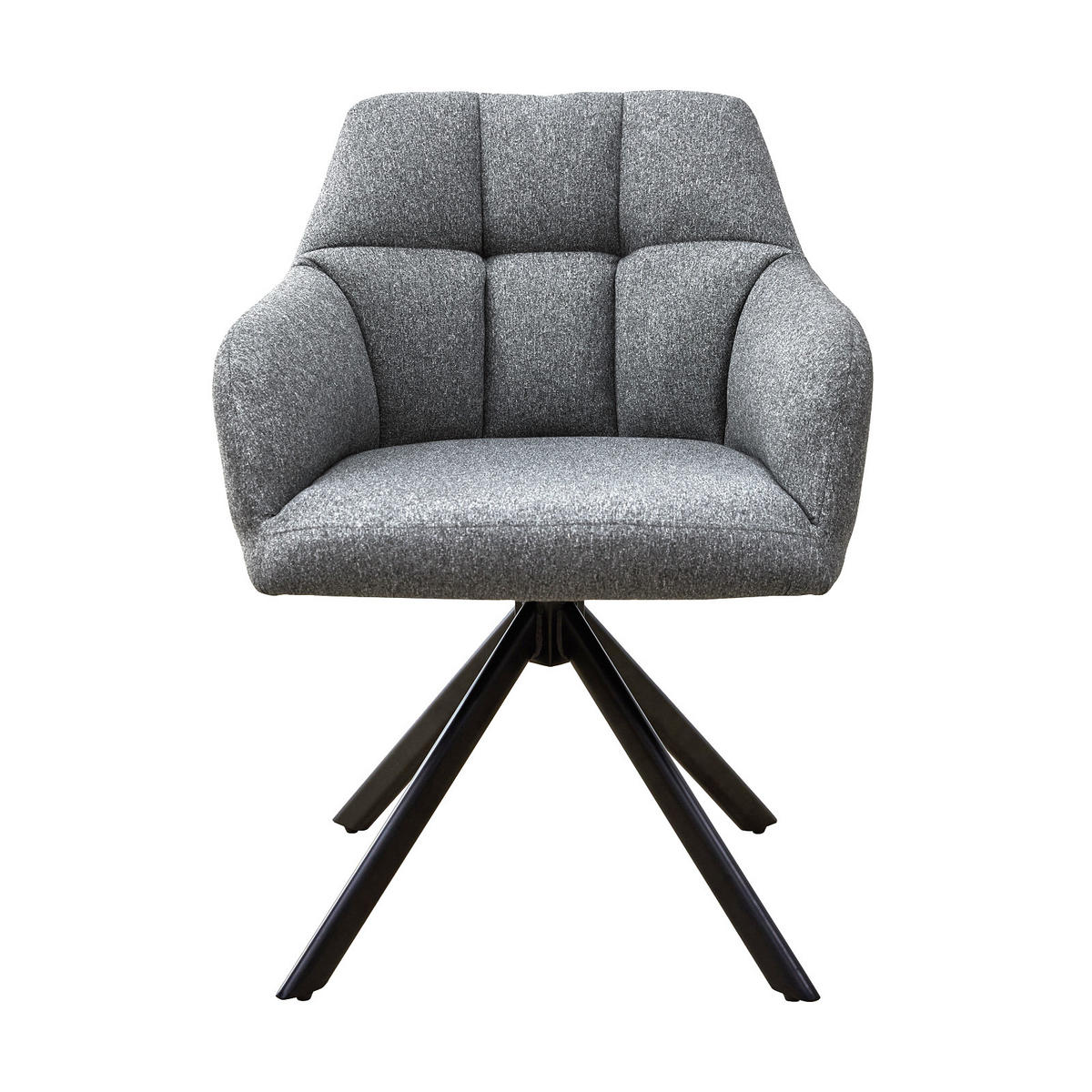ESSZIMMERSTUHL SORA Stoff Grau - Schwarz/Grau, Textil/Metall (55/83/51cm) - SVITA