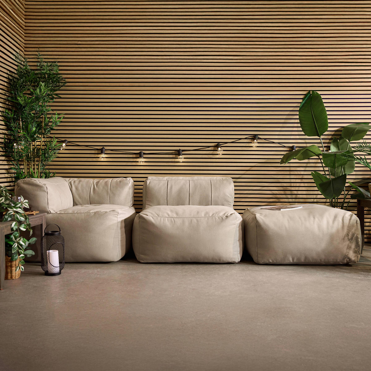 SITZSACK-SOFA Ecksessel - Beige, Textil (100/68/100cm) - icon