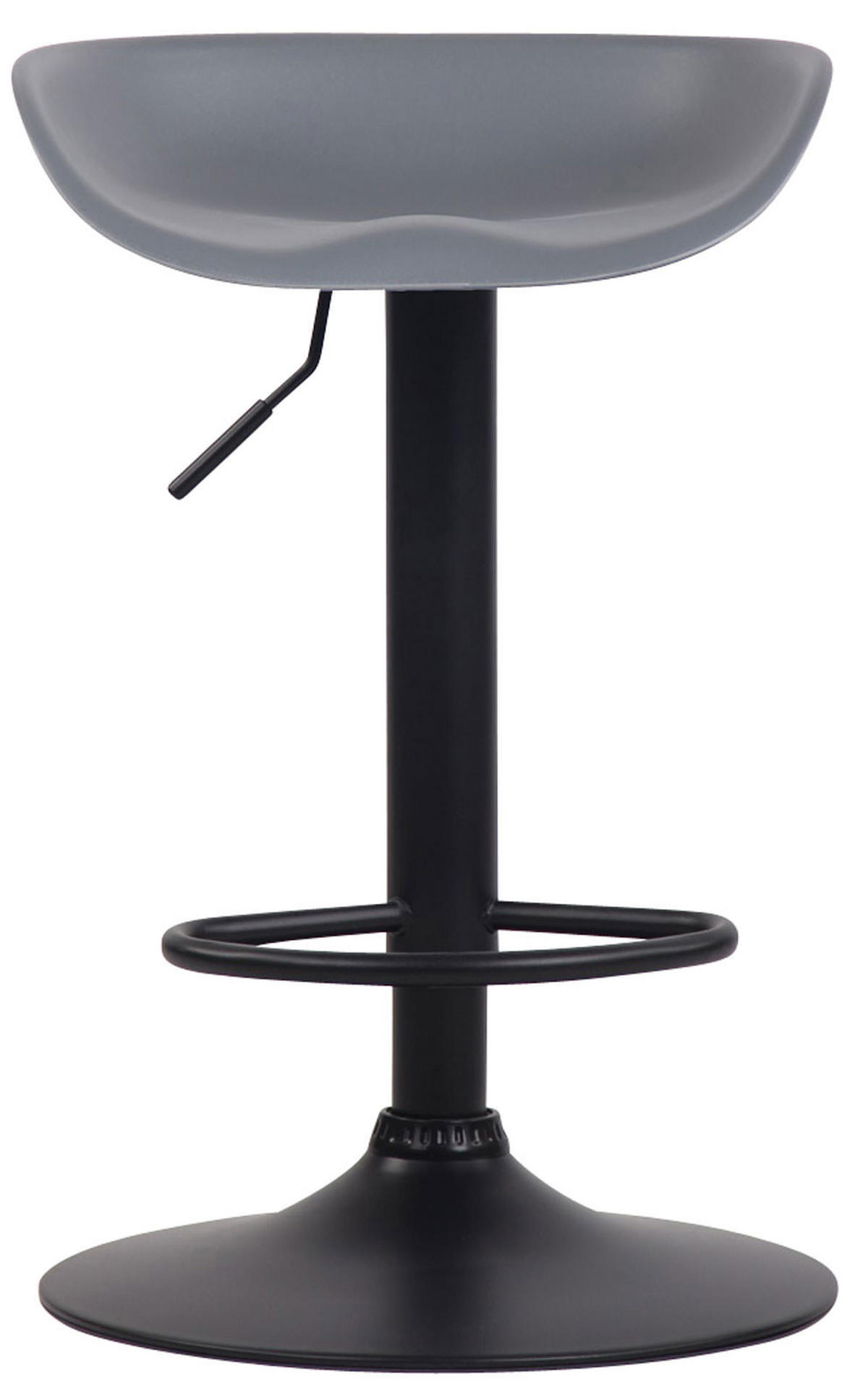 BARHOCKER 4er Set Kunststoff grau - Schwarz/Grau, Kunststoff/Metall (52/67/43cm) - CLP