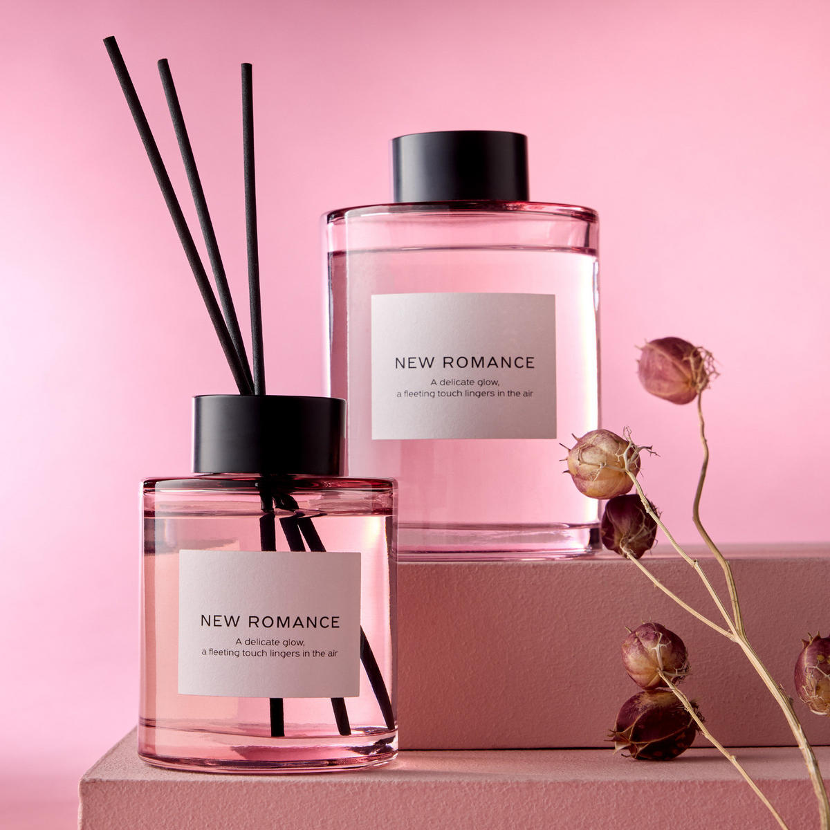 RAUMDUFT Pure Poetry New Romance 300ml - Rosa, Glas (6/20/6cm) - Butlers