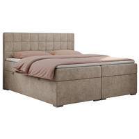 BOXBETT CARMEN 120/200 Beige Struktur - H3 - Beige, Holz/Textil (120/200cm) - MKS