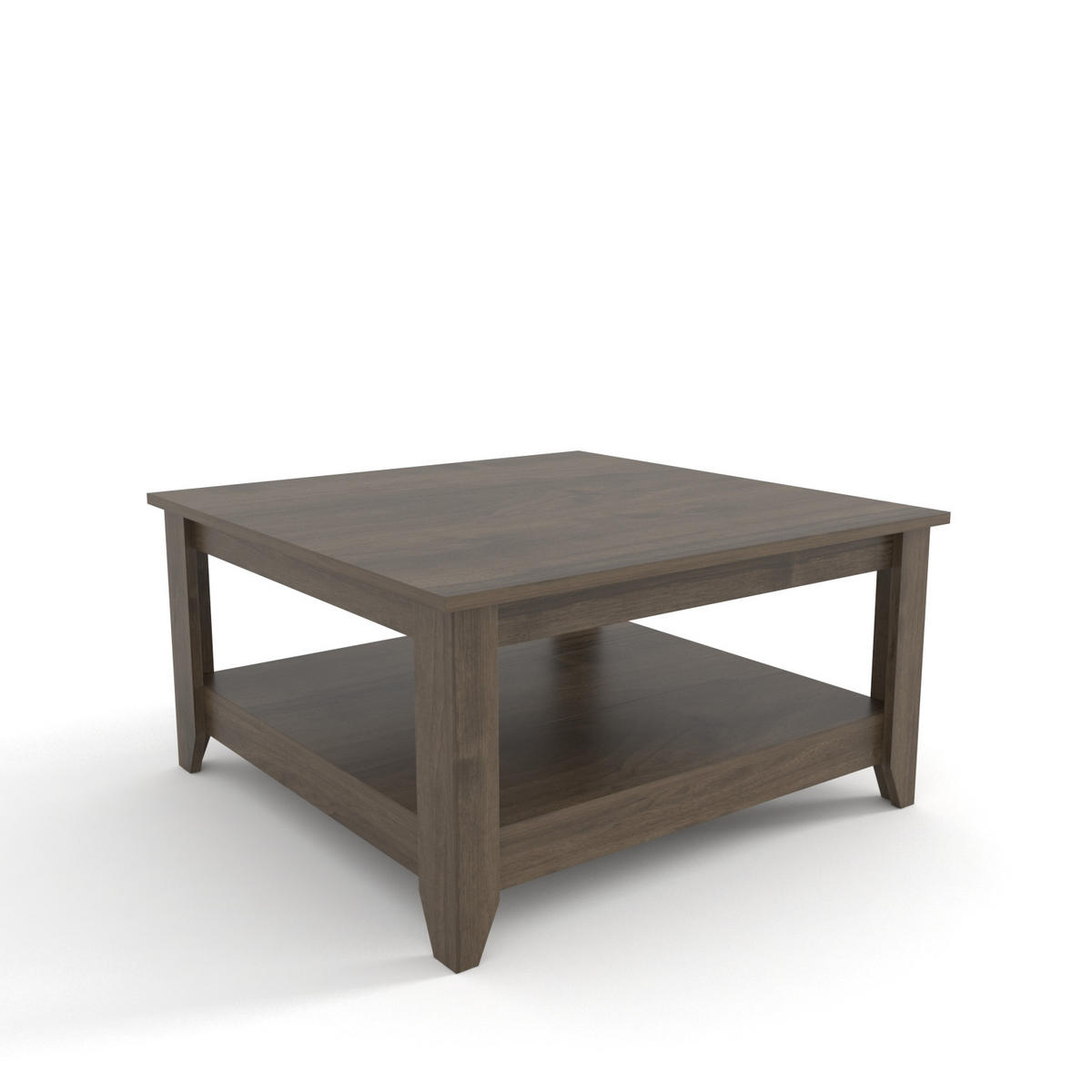 COUCHTISCH Lea Nussbaum - Braun, Holzwerkstoff (90/90/46.8cm) - Decorotika