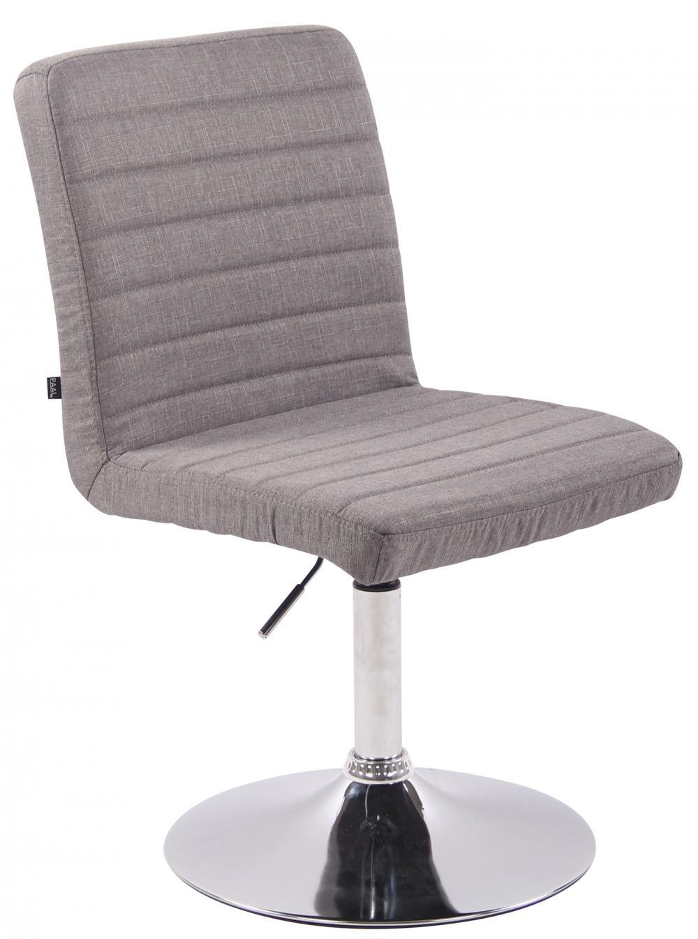STUHL Stoff grau - Chromfarben/Grau, Textil/Metall (44/81/60cm) - CLP