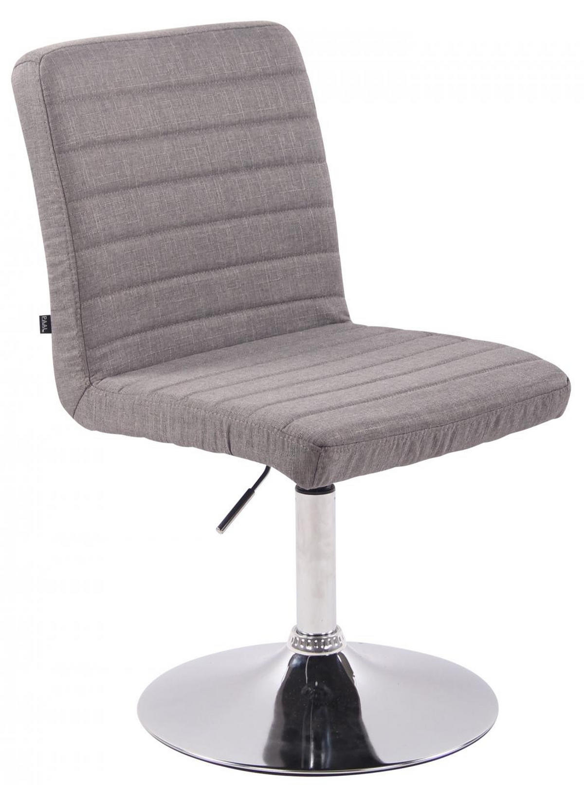 STUHL Stoff grau - Chromfarben/Grau, Textil/Metall (44/81/60cm) - CLP