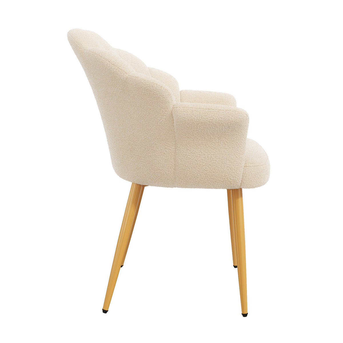 ARMLEHNSTUHL Blütenblatt-Design mit Schleifenkissen, DE-42136, Beige - Beige, Holzwerkstoff (65.5/85/64cm) - ComfortXL