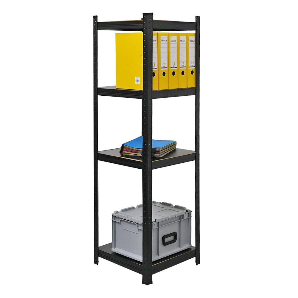 WOHNREGAL Ragnar 150x45x45 cm Fachlast 100 kg Matt Schwarz - Schwarz, Metall (45/150/45cm) - PROREGAL