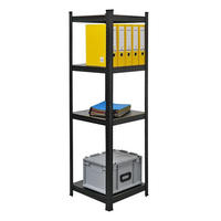 WOHNREGAL Ragnar 150x45x45 cm Fachlast 100 kg Matt Schwarz - Schwarz, Metall (45/150/45cm) - PROREGAL
