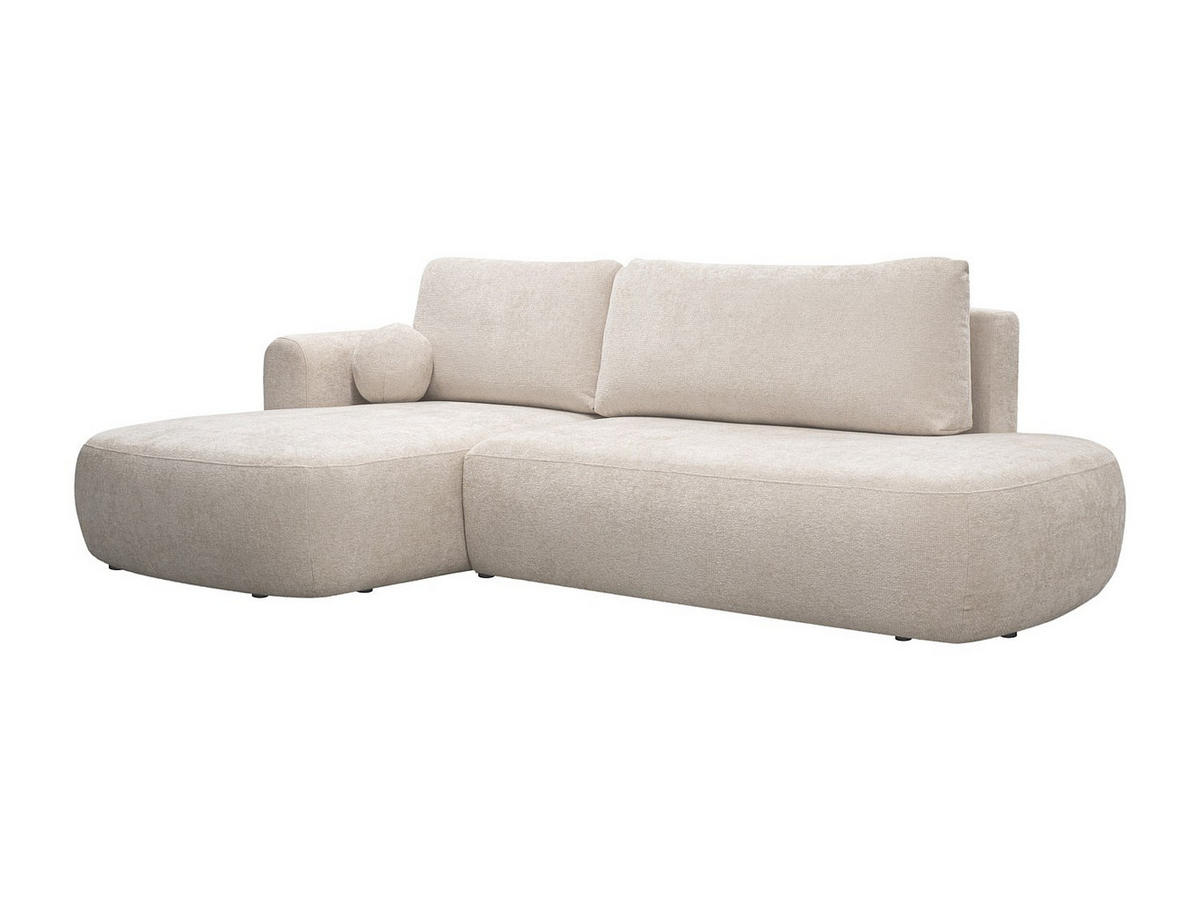 ECKSOFA mit Schlaffunktion - Ecke links - Chenille-Stoff - Beige - BROCARO - Beige, Textil (288/170cm) - Vente-Unique
