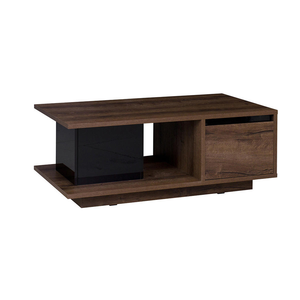 COUCHTISCH Martin 120x65 - Schwarz Hochglanz/Schwarz, Holzwerkstoff/Metall (120/65/46cm) - Ravio