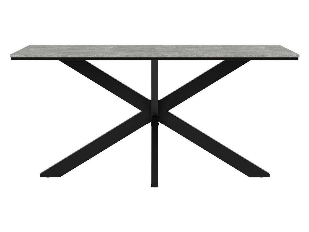 ESSTISCH Wero - Schwarz/Grau, Holzwerkstoff/Metall (90/160/74cm) - MIRJAN24