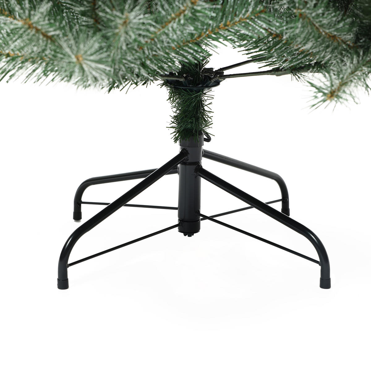 KÜNSTLICHER Weihnachtsbaum 185 cm, Grün mit weißen Akzenten - Grün, Kunststoff (185cm) - Hometopia