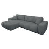 ECKSOFA Furyn Maxi Boucle - Dunkelgrau/Schwarz, Holzwerkstoff/Kunststoff (274/145cm) - MIRJAN24