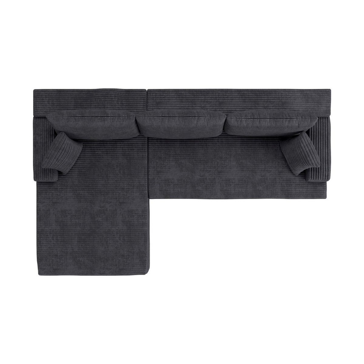 SOFA Coredo dunkelgrau Cord - Dunkelgrau, Textil (155/250cm) - Juskys