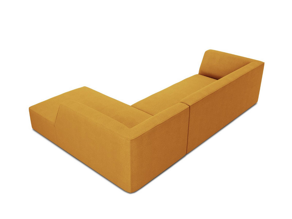 ECKSOFA rechts Ruby aus strukturiertem Stoff gelb 4 Sitzplätze - Gelb, Textil (180/273cm) - Micadoni