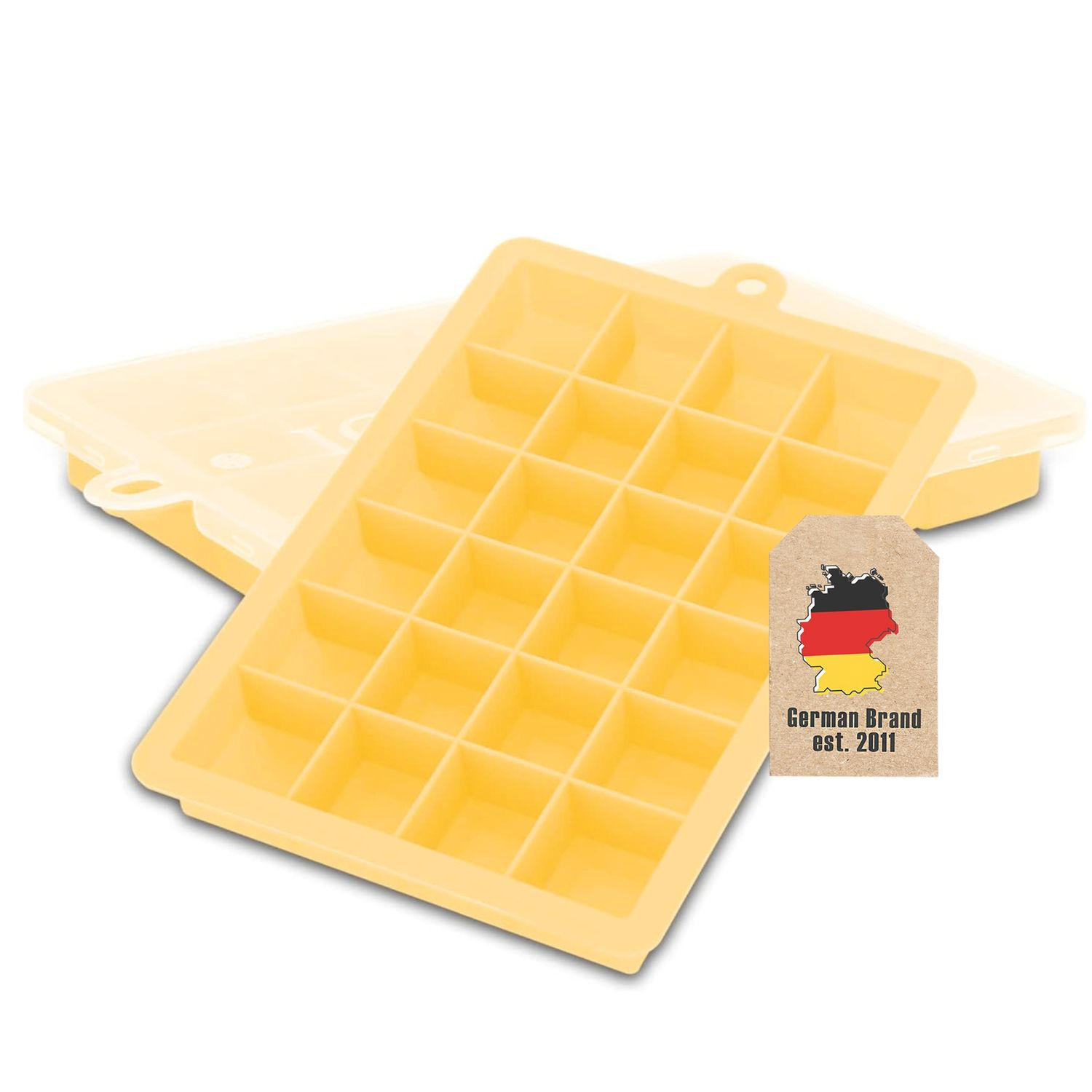 EISWÜRFELFORM 2er Set - Gelb, Kunststoff (13/2.5/18cm) - Intirilife
