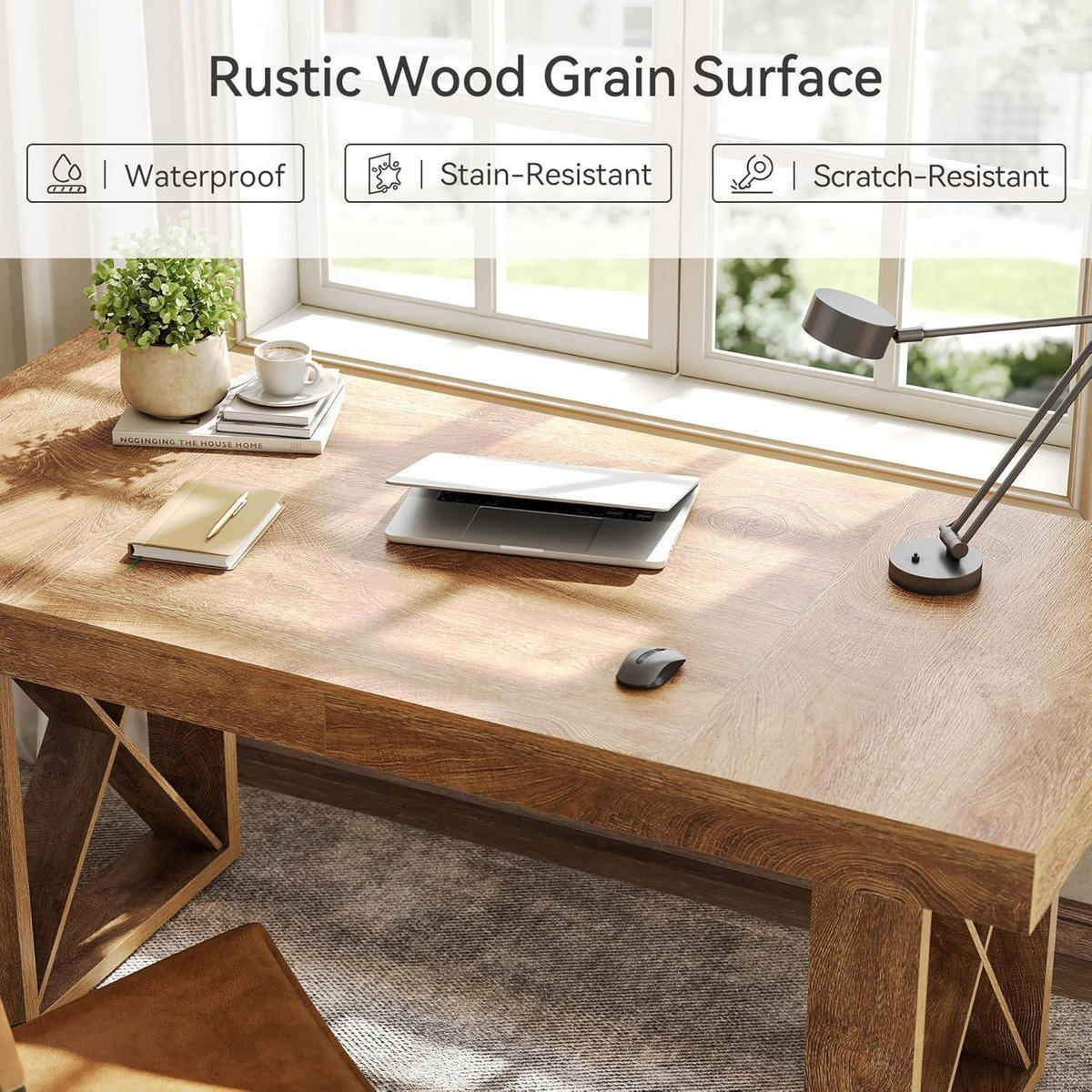 SCHREIBTISCH 160 x 80 x 75 cm Gelbbraun - Braun, Holzwerkstoff (80/160/75cm)