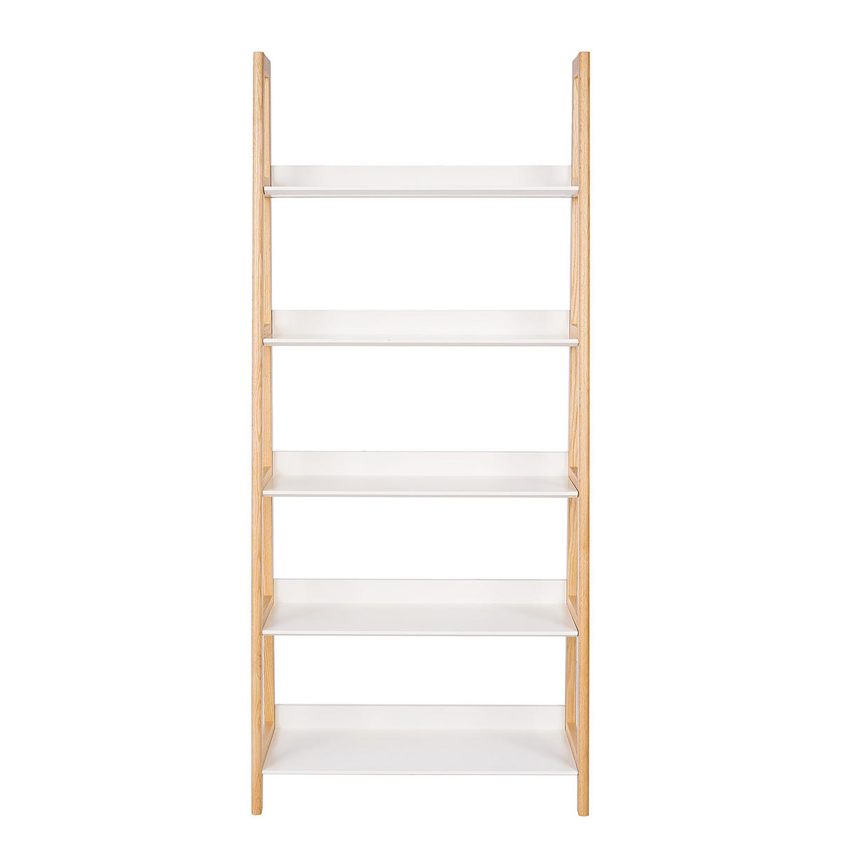 LEITERREGAL - Weiß, Holzwerkstoff (80/180/40cm) - home24