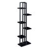 PFLANZENREGAL Tohmajärvi - Schwarz Hochglanz, Holzwerkstoff/Metall (34/120/21cm) - [en.casa]