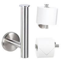 TOILETTENPAPIERHALTER PIAZZA, Edelstahl, matt - Edelstahlfarben, Metall (15/5.7/9cm) - bremermann