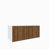 TV-SCHRANK Cali 100 cm, zweitürig, weiß, catania - Weiß/Braun, Kunststoff (100/40/41cm) - Margaret Hadas24
