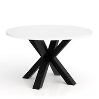 TISCH Weiß NEO Rund Metallbasis 58 cm - Weiß, Holzwerkstoff (58/58/45cm) - Sepro Meble