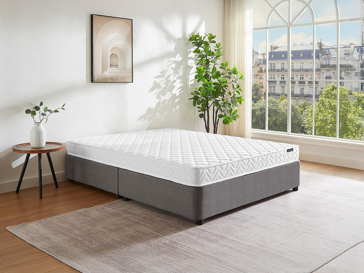 STANDARDMATRATZE - 2 Personen - stoff - weiß Pelops - Weiß, Textil (140/190cm) - Vente-Unique
