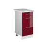 UNTERSCHRANK R-Line Bordeaux Hochglanz 40 cm mit Schubladen - Bordeaux/Weiß, Holzwerkstoff (40/81.6/60cm) - Vicco