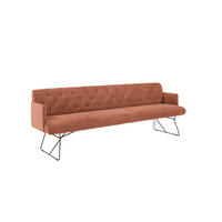 ESSZIMMERBANK CHARME Braun Cord - Dunkelbraun/Braun, Textil (166/85/69cm) - KAWOLA