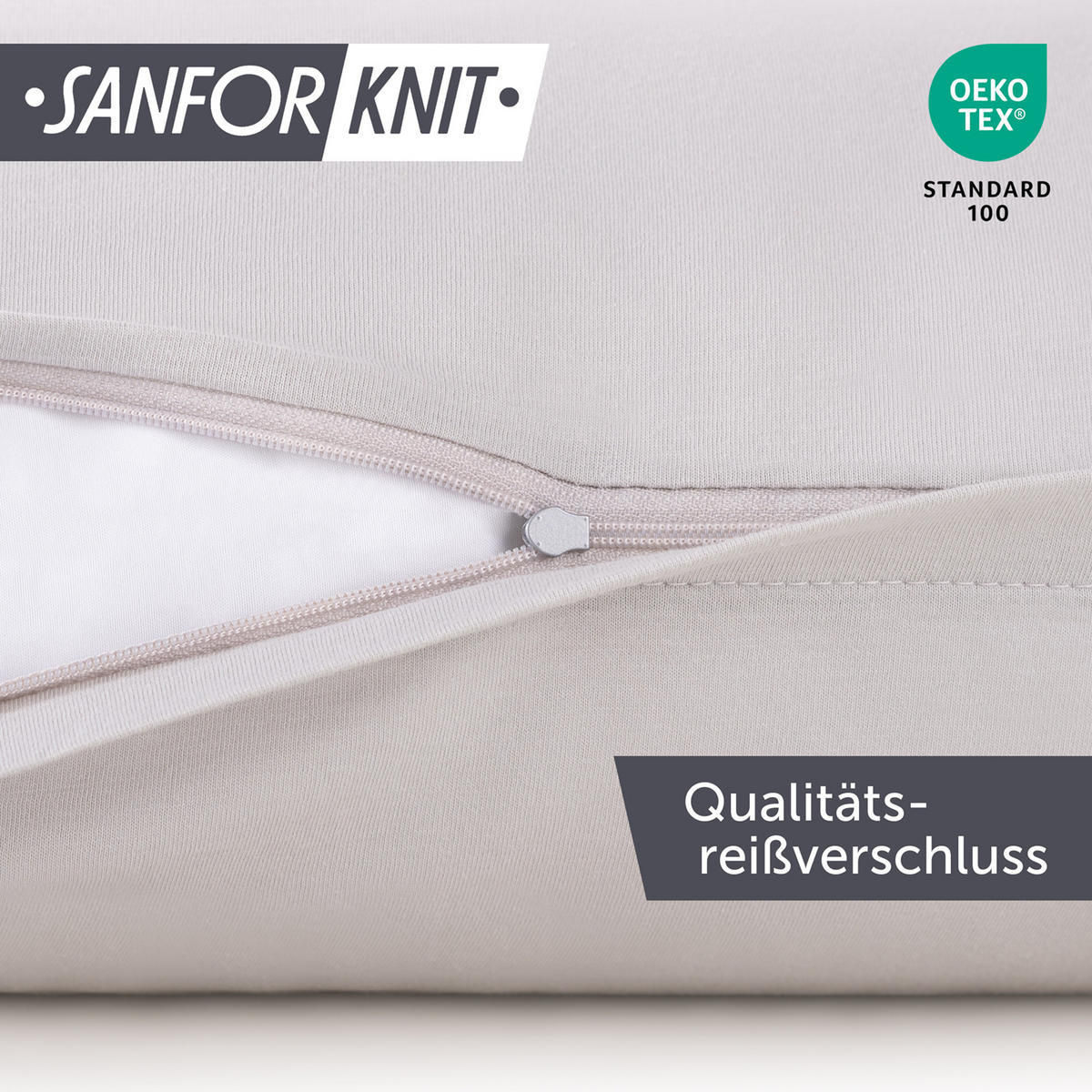 KISSENBEZUG Agneta 50/50 cm, 2er-Set, 100% Baumwolle, Grau - Grau, Textil (50/50cm) - Blumtal
