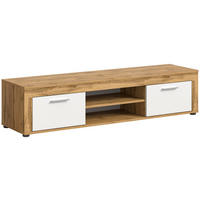 LOWBOARD JAM (B/H/T: ca. 160/37/40 cm) in Wotan Eiche Nachbildung/weiß - Eiche Wotan, Holzwerkstoff (160/37/40cm)