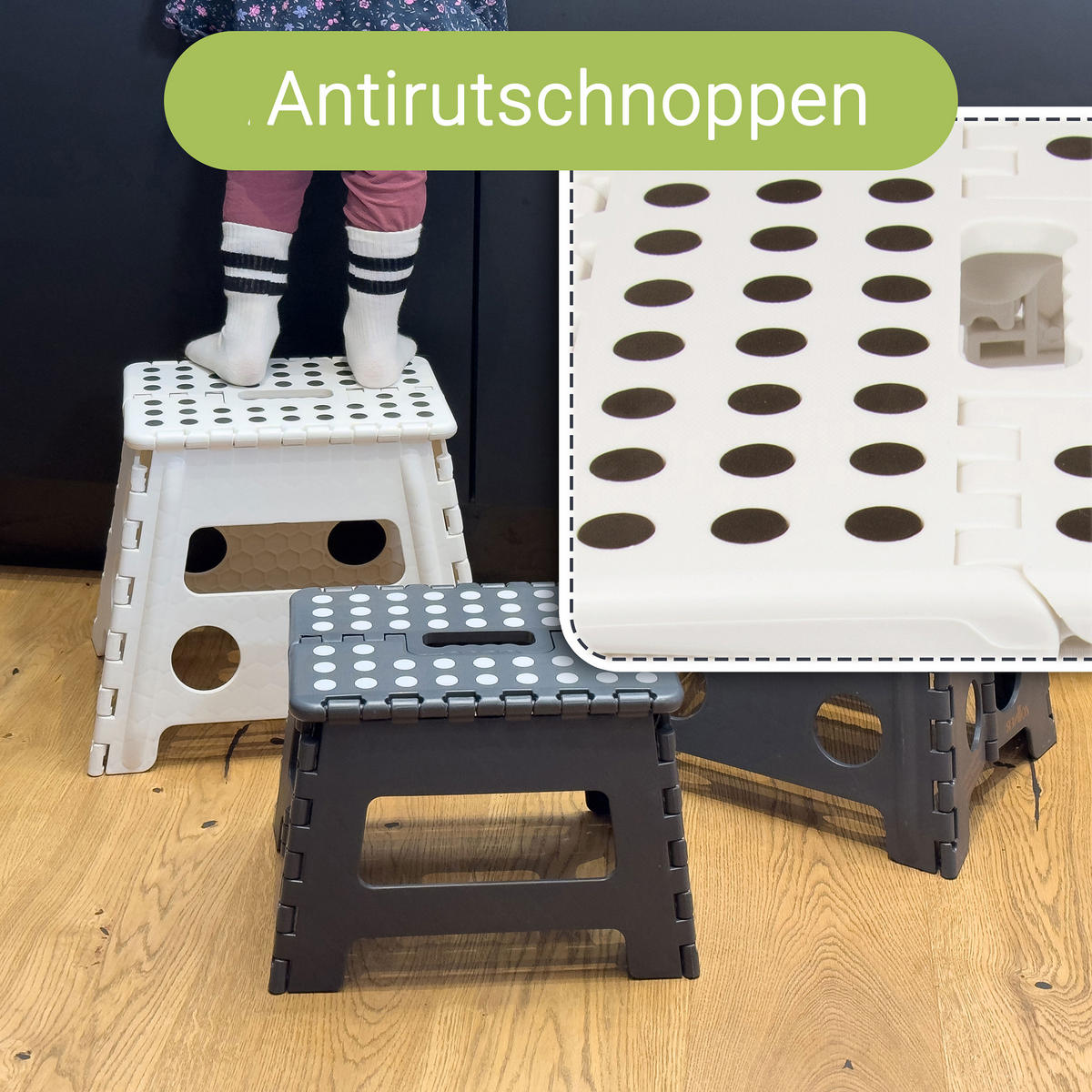 KLAPPHOCKER, 100% Kunststoff - Weiß, Kunststoff (29/30/22cm) - Zollner