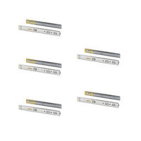KUGELFÜHRUNGEN Höhe 45mm, Tiefe 300mm, Vollauszug, mit Push, mit Schließautomatik, Verzinkt 5er-set - Zinkfarben, Metall (10/8/32cm) - EMUCA