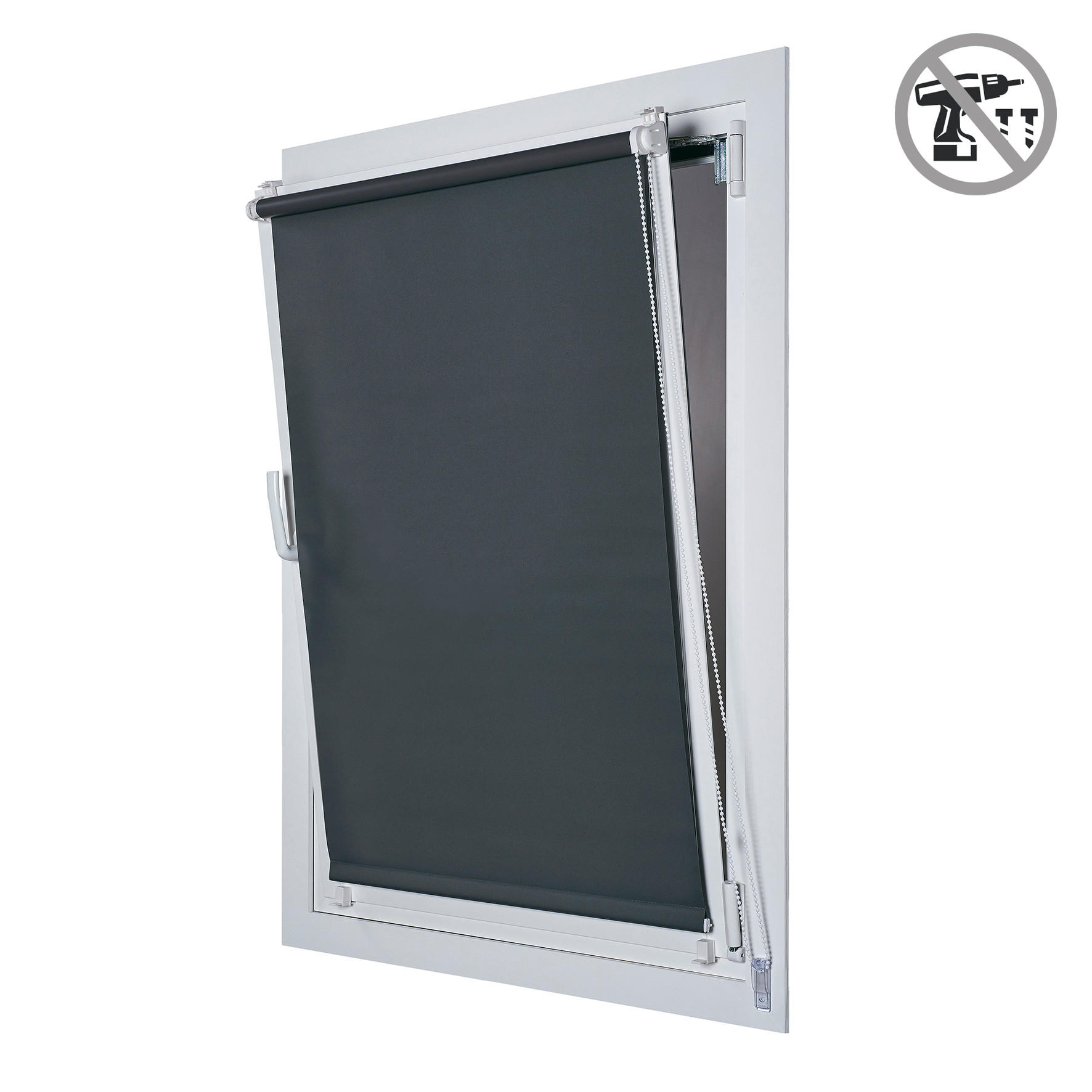 VERDUNKELUNGSROLLO | Grau, 45 cm x 180 cm - Grau, Kunststoff (45/180cm) - STORESDECO
