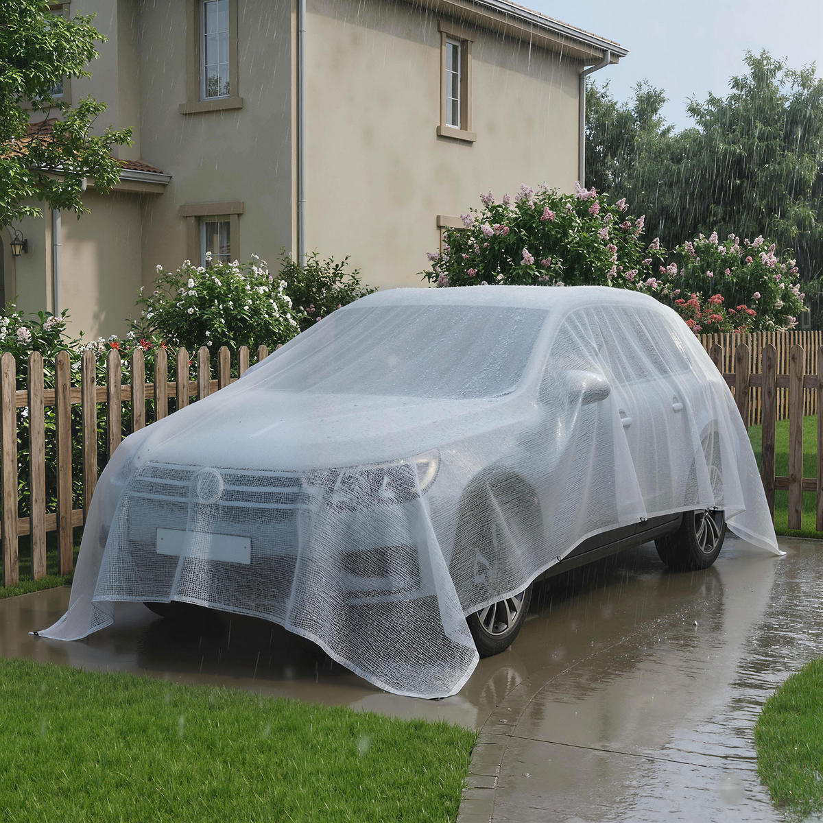 ABDECKPLANE PE Weiß - Weiß, Kunststoff (600/400/1cm) - Outsunny